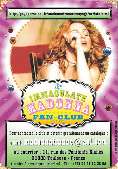 The Immaculate Madonna Fan Club 4